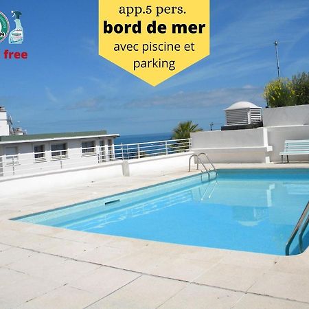App Le Rocazur Avec Piscine Et Parking En Bord De Mer A 500M Du Centre Ville Ментона Экстерьер фото
