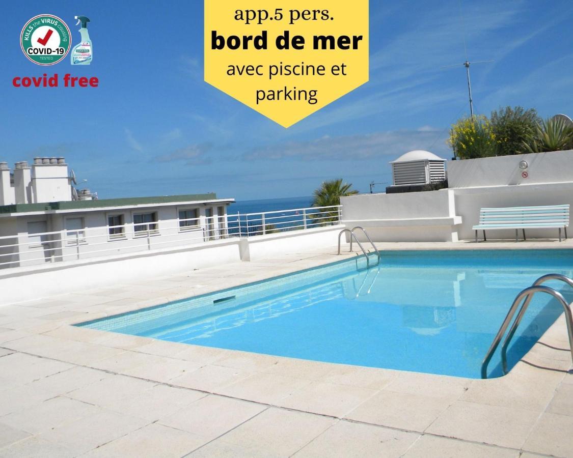App Le Rocazur Avec Piscine Et Parking En Bord De Mer A 500M Du Centre Ville Ментона Экстерьер фото