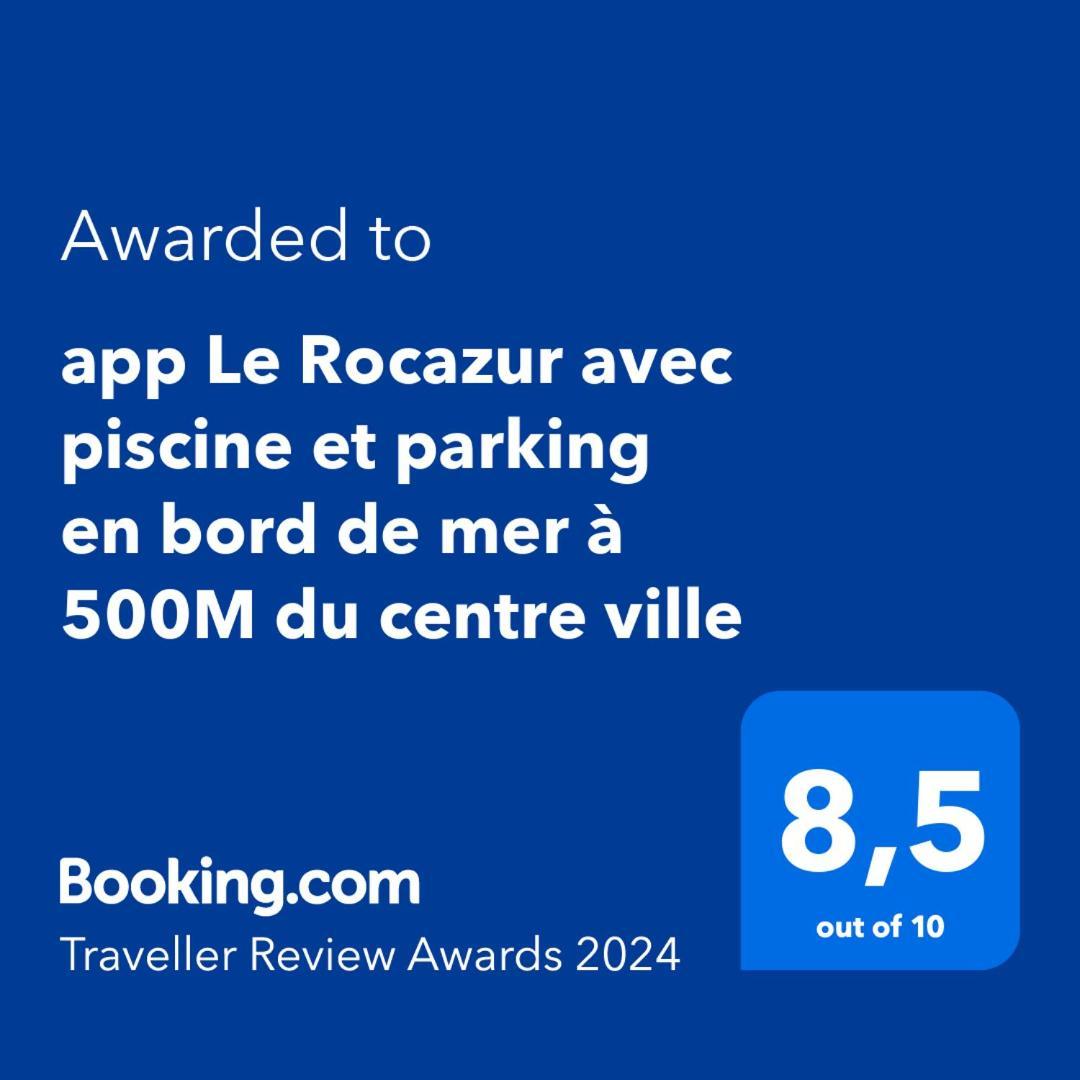 App Le Rocazur Avec Piscine Et Parking En Bord De Mer A 500M Du Centre Ville Ментона Экстерьер фото